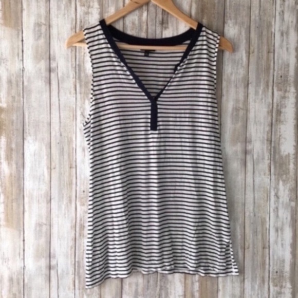 Talbots Striped Sleeveless Blouse - Picture 1 of 4